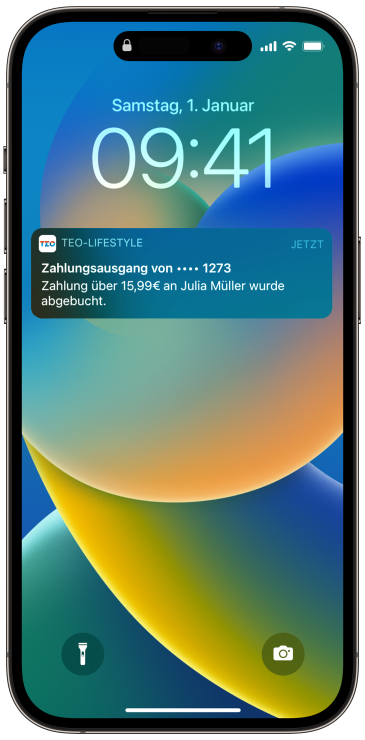 TEO App Umsatz-Push