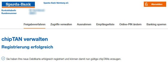 Registrierung erfolgreich