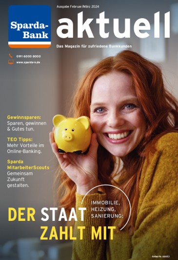 Titelseite der Kundenzeitschrift SpardaAktuell